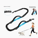 Guia de Passeio Mãos Livres Com Pochete Cintura Corda Reforçada Passeio Pet Cachorro