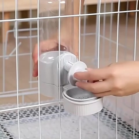 Dispensador de água suspenso para gaiola de pets, alimentador e bebedouro automático