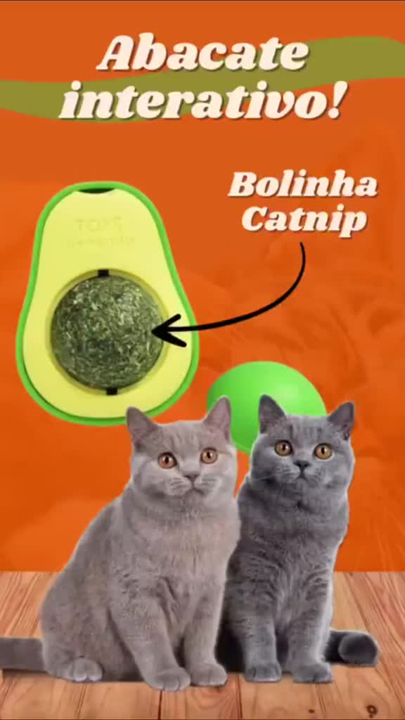 Kit 3/4 Abacate De Brinquedo Para Gatos Com Catnip Erva Gato Natural Otimolegal