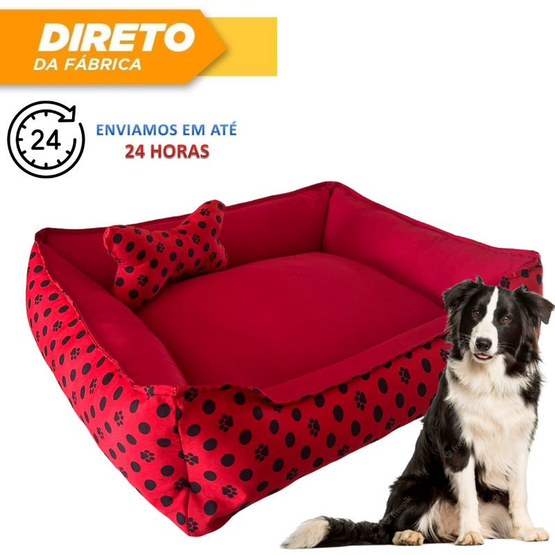 Cama Caminha Pet Cachorro Gato tamanho p,m,g confortável com zíper lavável + almofadinha