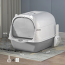 Kit Caixa de Areia Banheira Furba para Gatos Encantadora Alta Gigante com Comedouro e Pá higiênica