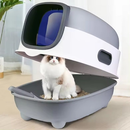 Caixa de Areia Banheiro Para Gatos Fechado Anti Odor 61 Litros