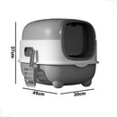 Caixa de Areia Banheiro Para Gatos Fechado Anti Odor 61 Litros