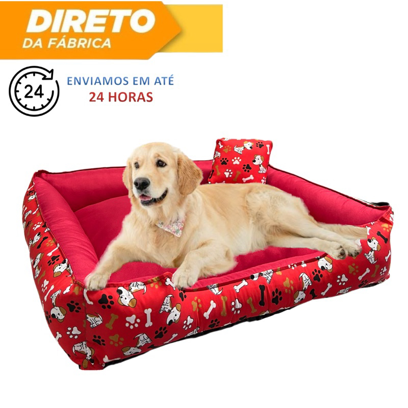 Cama Caminha Pet Cachorro Gato tamanho p,m,g confortável com zíper lavável + almofadinha