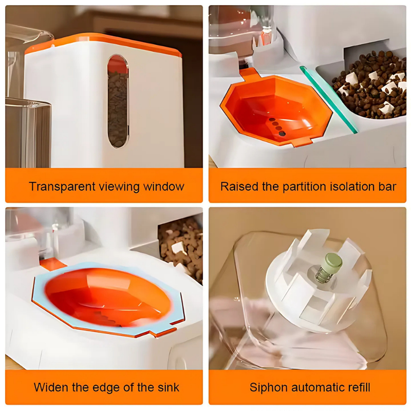 Bebedouro E Comedouro Alimentador Automático Gravidade Pet Cães e Gatos