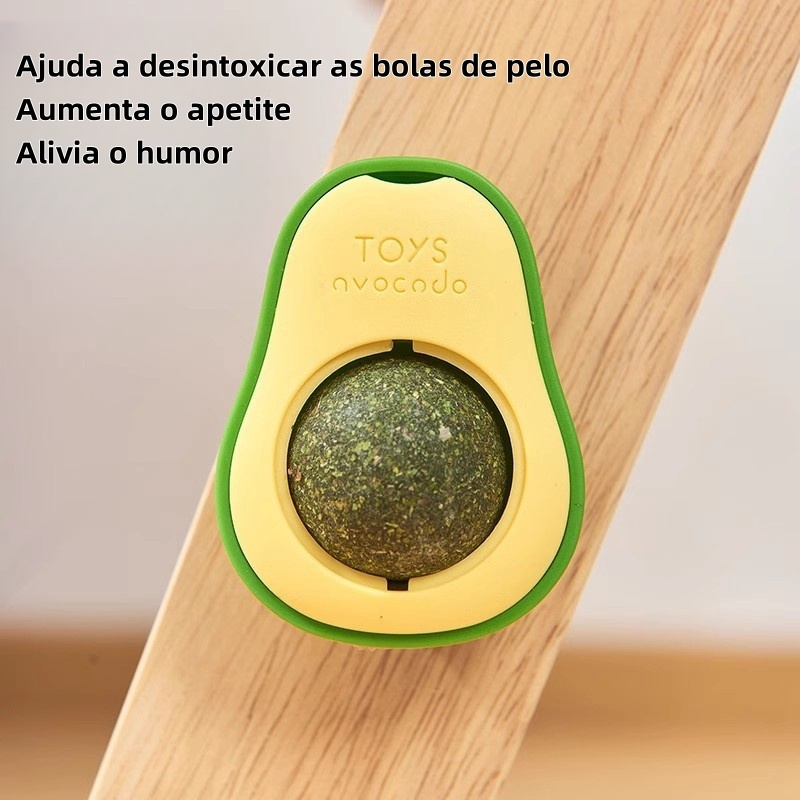 Kit 3/4 Abacate De Brinquedo Para Gatos Com Catnip Erva Gato Natural Otimolegal