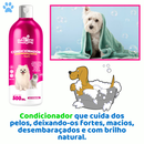 Kit Shampoo Anti Pulgas e Carrapatos + Condicionador Desembaraçador para Cachorro e Gato Genial Pet