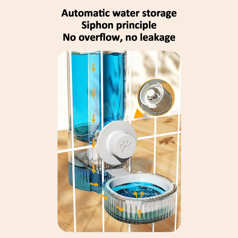 Dispensador de água suspenso para gaiola de pets, alimentador e bebedouro automático