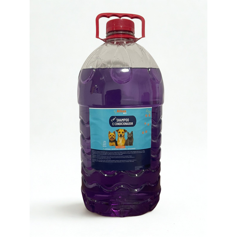 Shampoo Pet 5L Antipulgas e Condicionador 2 em 1- Lavanda- ENVIO IMEDIATO