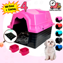 Casa de Cachorro N 4 Casinha Com Cama Para Cachorro Sob Medida + Comedouro e Bebedouro Pet 300ML