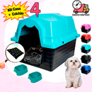 Casa de Cachorro N 4 Casinha Com Cama Para Cachorro Sob Medida + Comedouro e Bebedouro Pet 300ML