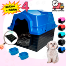 Casa de Cachorro N 4 Casinha Com Cama Para Cachorro Sob Medida + Comedouro e Bebedouro Pet 300ML