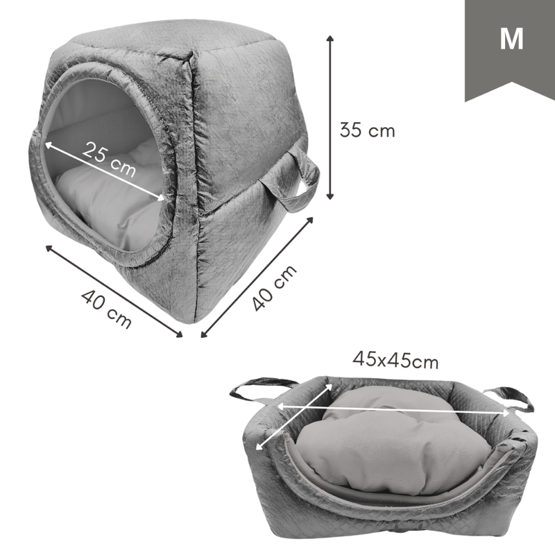 Cama Toca Iglu 3 em 1 Para Cachorro Gato Pet Casa Casinha Caminha Sofá Com Almofada