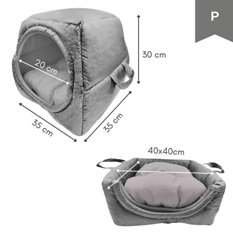 Cama Toca Iglu 3 em 1 Para Cachorro Gato Pet Casa Casinha Caminha Sofá Com Almofada