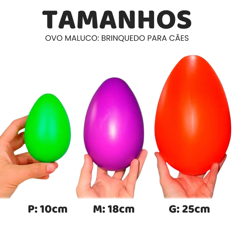 Brinquedo para Cachorro Pet Ovo Maluco Bolinha Interativa
