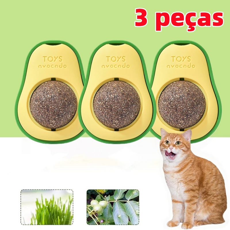 Kit 3 Abacates Interativos com Catnip Natural