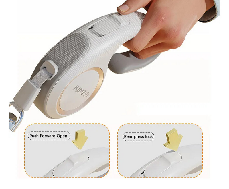 Coleira Pet Guia Retrátil Cachorro Gato 5 Metros C/ Trava Br