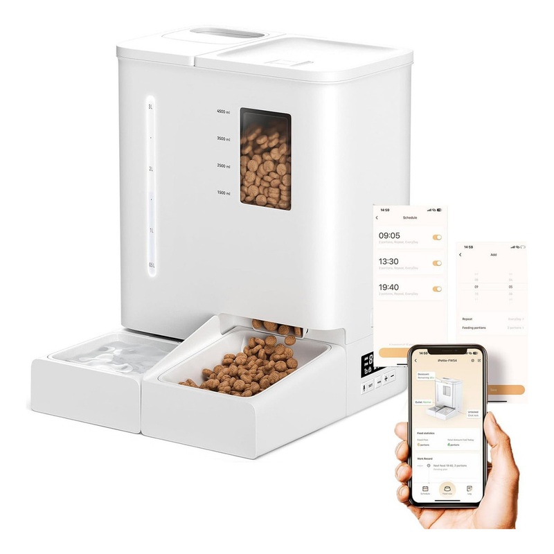 Newpet Bebedouro com Comedouro Alimentador Automático Pet Cães Gato- Bivolt