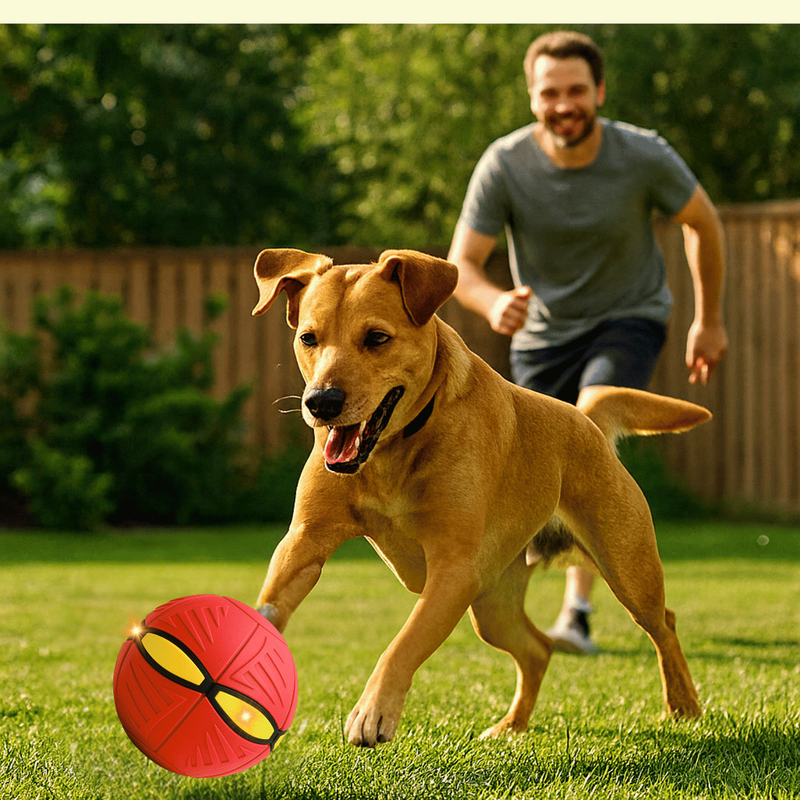 Bola Pet Mágica Disco que Pula com 3 LED para Filhotes e Cachorros